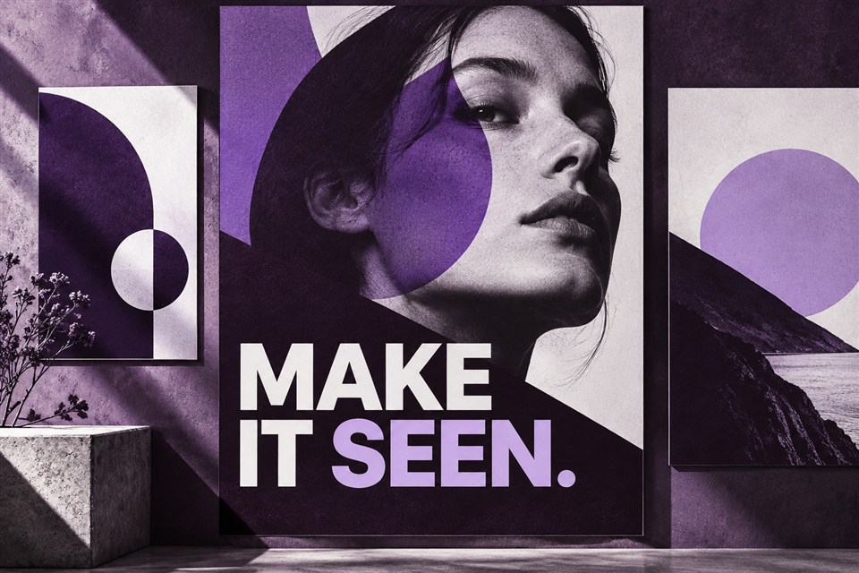 Przykładowy plakat z hasłem Make It Seen